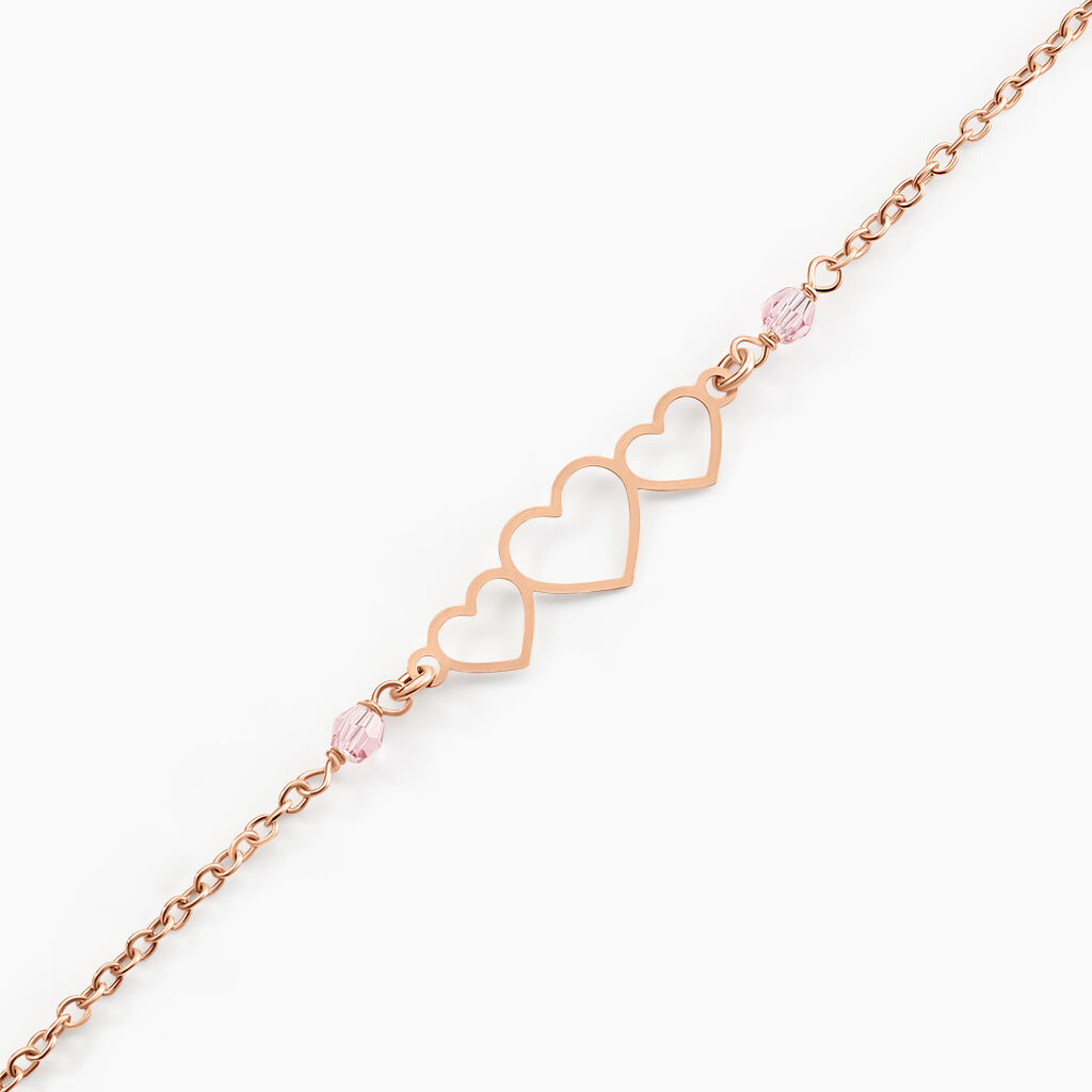 Bracelet Love Love Argent Rose Oxyde De Zirconium - F&ecirc;te des m&egrave;res Femme | Histoire d&rsquo;Or