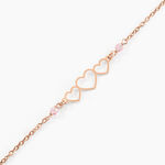 Bracelet Love Love Argent Rose Oxyde De Zirconium - F&ecirc;te des m&egrave;res Femme | Histoire d&rsquo;Or