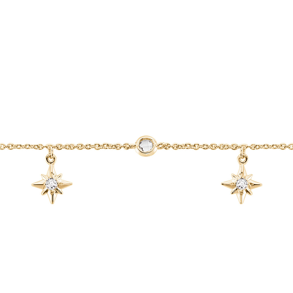 Cha&icirc;ne De Cheville Lenka Plaqu&eacute; Or Jaune Oxyde De Zirconium - Cha&icirc;nes de cheville Femme | Histoire d&rsquo;Or