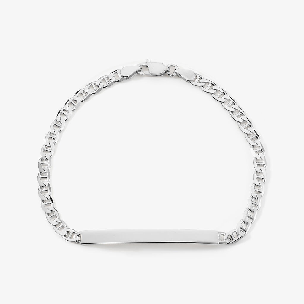 Bracelet Identité Zak Argent Blanc - Nos bijoux iconiques Homme | Histoire d’Or