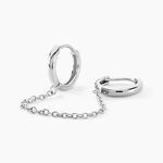 Bijou D'oreille Unitaire Stephie Argent Blanc - Piercings d'oreilles Femme | Histoire d&rsquo;Or