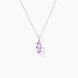 Collier Or Blanc Raquel Améthyste - Colliers Femme | Histoire d’Or