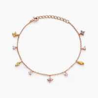 Bracelet Nimbe Argent Rose Oxyde De Zirconium