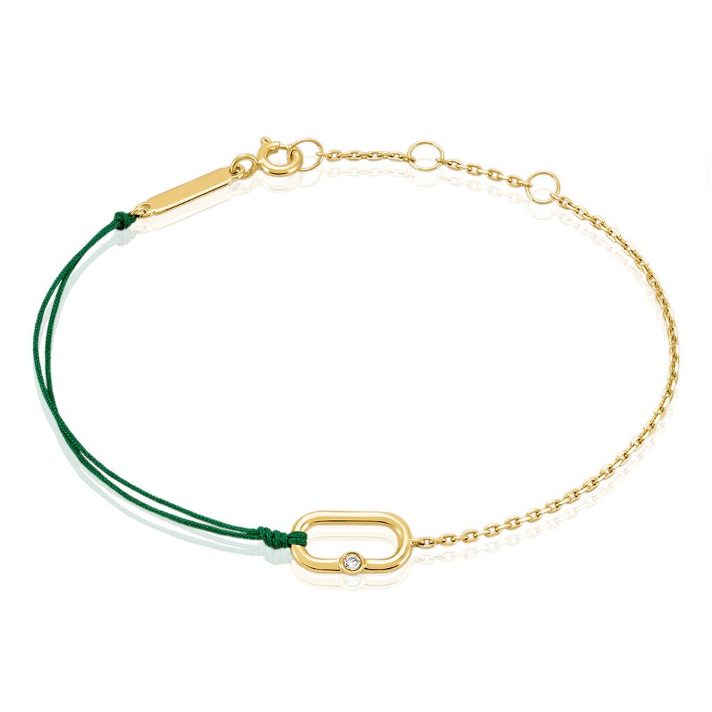 Bracelet Infini Pop Argent Jaune Oxyde De Zirconium