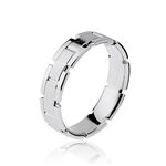 Alliance Maille Or Blanc - Alliances Unisex | Histoire d&rsquo;Or