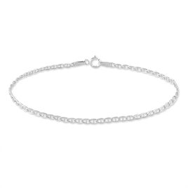 Bracelet Capucin Maille Marine Plate Or Blanc - Bracelets chaîne Femme | Histoire d’Or