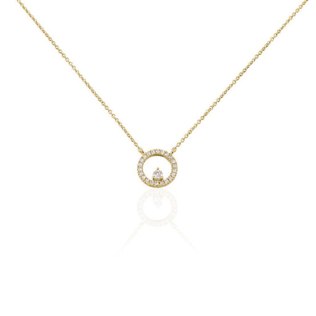 Collier Plaqué Or Lila Oxydes De Zirconium - Colliers fantaisie Femme | Histoire d’Or