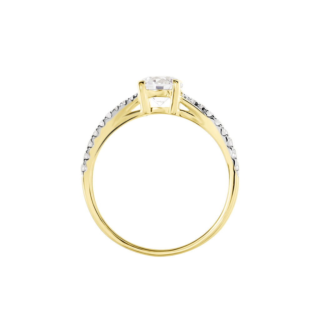 Bague Evita Or Jaune Oxyde De Zirconium - Bagues solitaires Femme | Histoire d&rsquo;Or