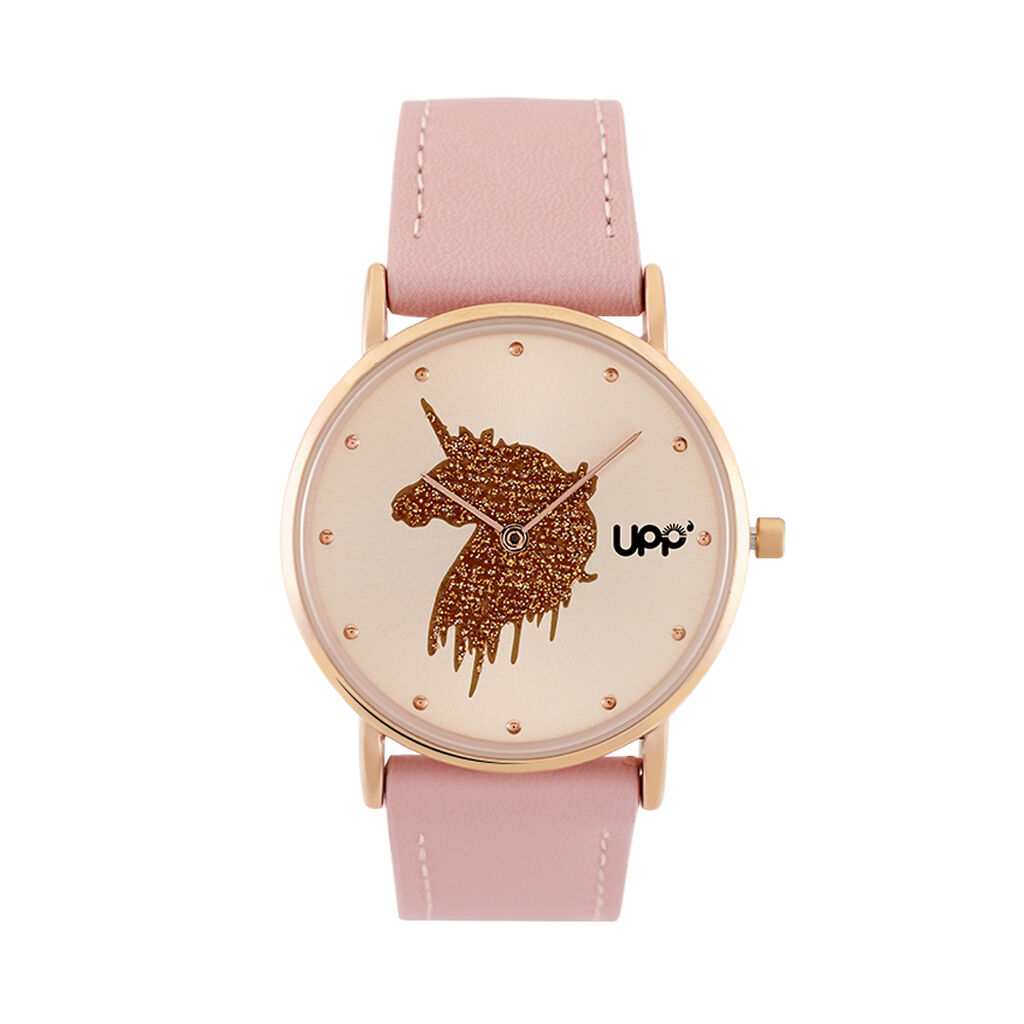 Montre Upp Solene Dor&eacute; Rose - Montres Enfant | Histoire d&rsquo;Or