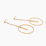 Boucles D'oreilles Pendantes Evana Plaqu&eacute; Or Jaune - Boucles d'oreilles pendantes Femme | Histoire d&rsquo;Or