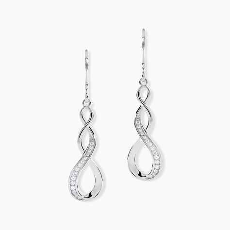 Boucles D'oreilles Pendantes Ayhan Argent Blanc Oxyde De Zirconium - Boucles d'oreilles fantaisie Femme | Histoire d&rsquo;Or