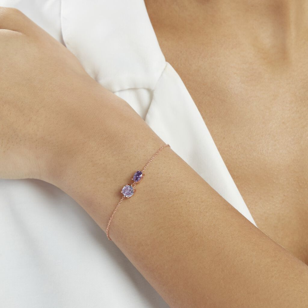 Bracelet Argent Rose Brenna Oxyde De Zirconium - Bracelets Femme | Histoire d’Or