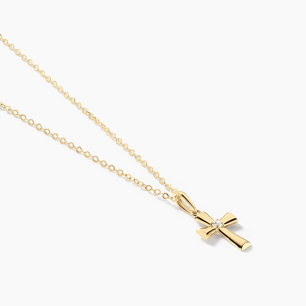 Collier Cobeia Or Jaune Oxyde De Zirconium - Colliers Femme | Histoire d&rsquo;Or