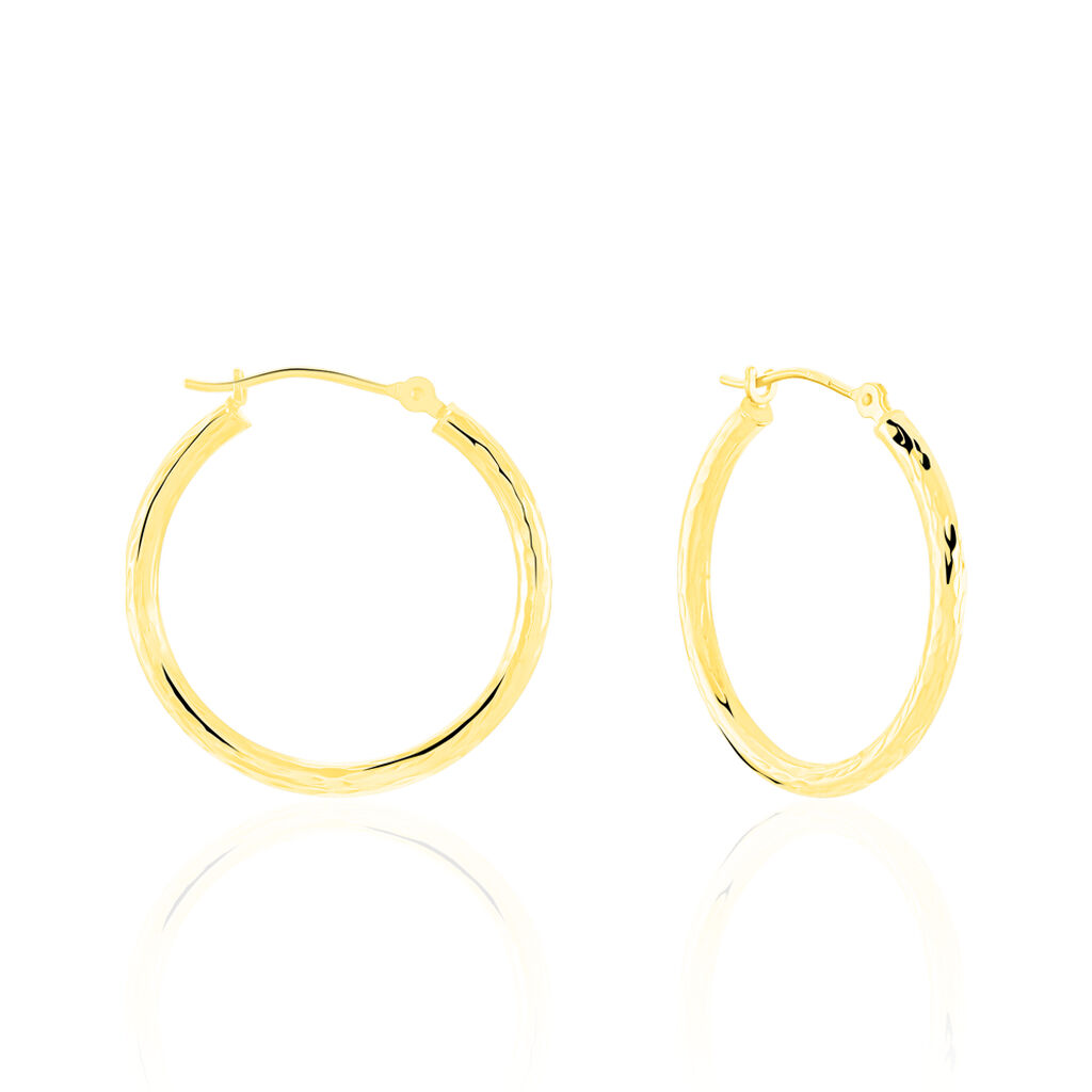 Créoles Cayla Or Jaune - Boucles d'oreilles créoles Femme | Histoire d’Or