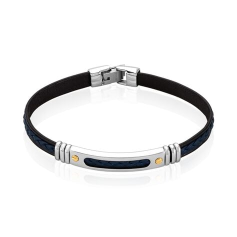 Bracelet Jourdan Cuir Bleu -  Homme | Histoire d’Or