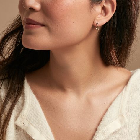 Boucles D'oreilles Pendantes Azteque Plaqué Or Jaune Oxyde Zirconium - Boucles d'oreilles fantaisie Femme | Histoire d’Or