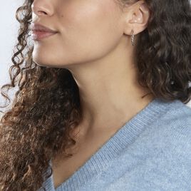 Créoles Argent Blanc Abie - Boucles d'oreilles créoles Femme | Histoire d’Or