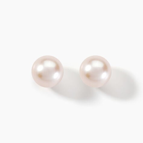 Boucles D'oreilles Puces Kesya Or Jaune Perle De Culture - Clous d'oreilles Femme | Histoire d&rsquo;Or