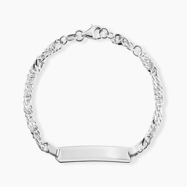 Bracelet Identit&eacute;e Arvo Argent Blanc