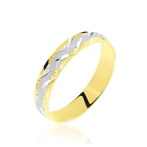 Alliance Clotilde Ruban Plat Or Bicolore - Alliances Unisex | Histoire d&rsquo;Or