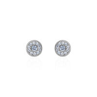 Boucles D'oreilles Puces Auxana Argent Blanc Oxyde De Zirconium