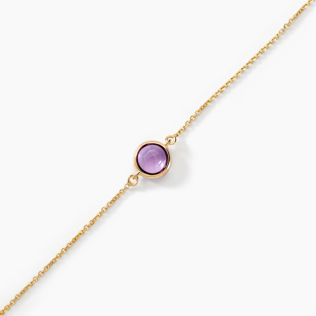 Bracelet Arenale Or Jaune Amethyste - Bracelets Femme | Histoire d&rsquo;Or