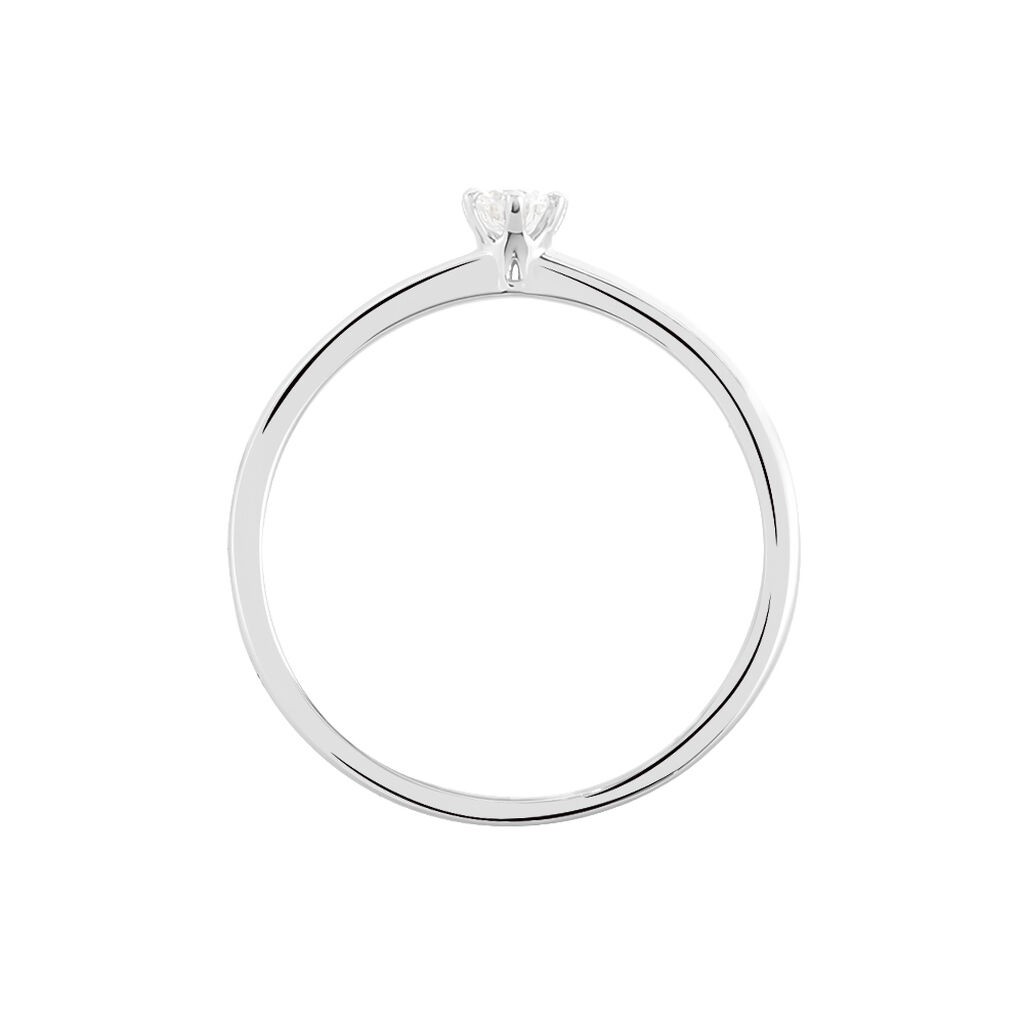 Bague Solitaire Natalia Or Blanc Diamant - Bagues solitaires Femme | Histoire d&rsquo;Or