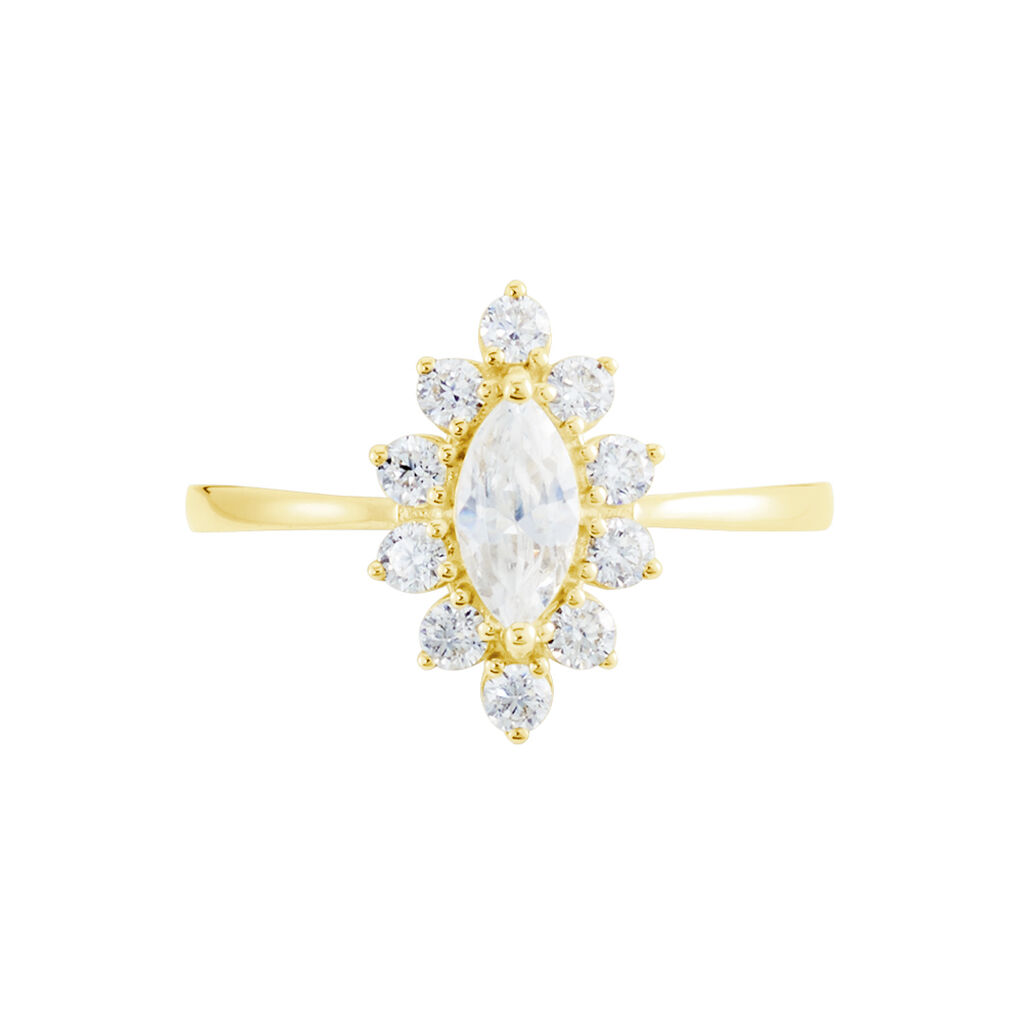 Bague Or Jaune Vladimira Oxyde De Zirconium - Bagues solitaires Femme | Histoire d’Or