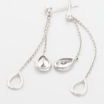 Boucles D'oreilles Pendantes Emerika Or Blanc Oxyde De Zirconium - Boucles d'oreilles pendantes Femme | Histoire d&rsquo;Or