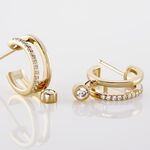 Cr&eacute;oles Plaqu&eacute; Or Jaune Par Oxyde De Zirconium - Boucles d'oreilles cr&eacute;oles Femme | Histoire d&rsquo;Or