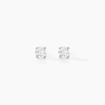 Boucles D'oreilles Puces Aphrodite Or Blanc Diamant - Clous d'oreilles Famille | Histoire d&rsquo;Or