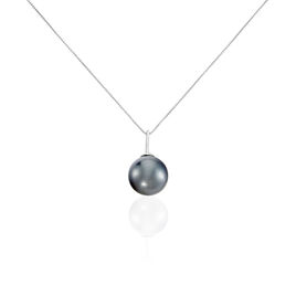Collier Semi-baroque Or Blanc Perle De Culture De Tahiti - Colliers Femme | Histoire d’Or