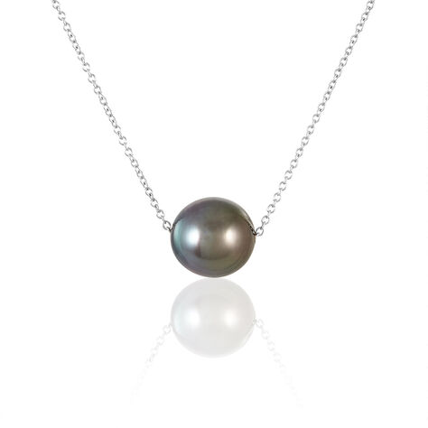 Collier Semi-baroque Or Blanc Perle De Culture De Tahiti - Colliers Femme | Histoire d’Or
