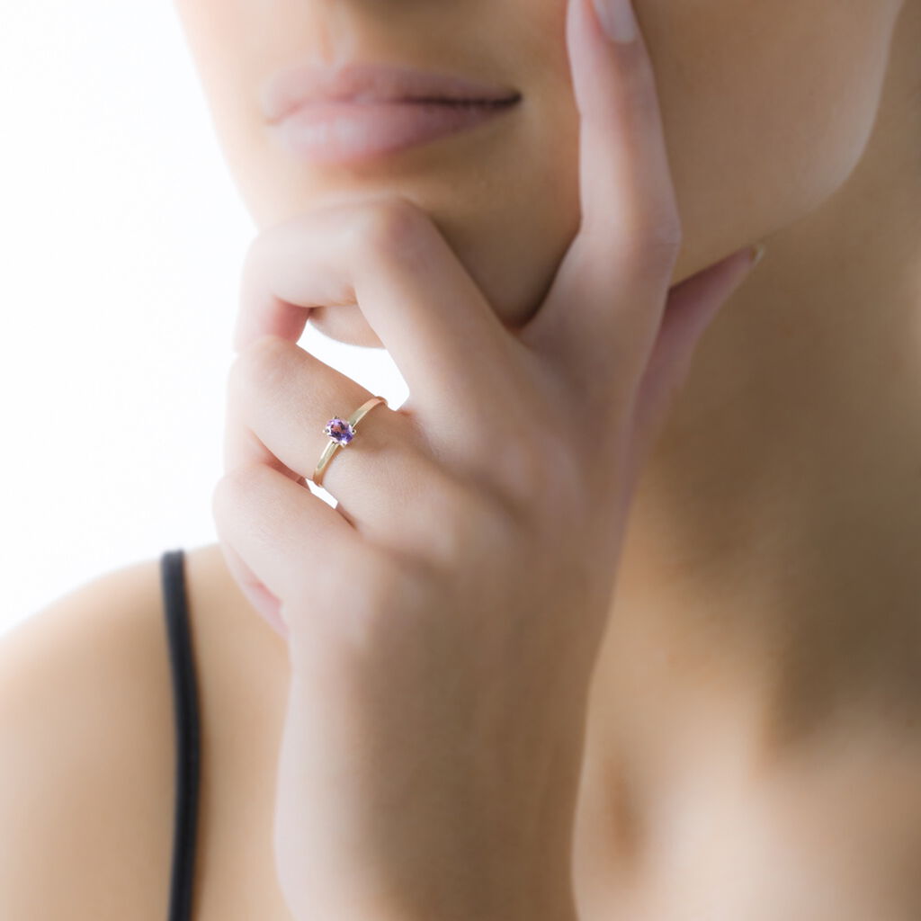 Bague Lily Or Rose Tanzanite - Bagues solitaires Femme | Histoire d’Or