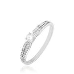 Bague Solitaire Katalina Or Blanc Diamant - Bagues solitaires Femme | Histoire d&rsquo;Or