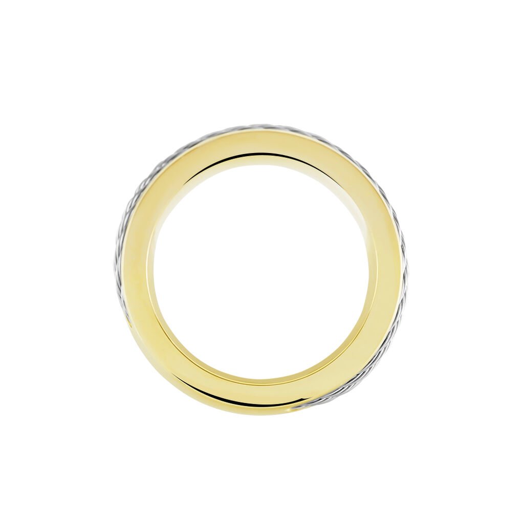 Bague Andro Acier Bicolore - Bagues fantaisie Homme | Histoire d&rsquo;Or
