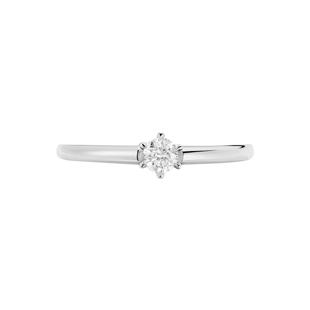 Bague Solitaire Ihsane Or Blanc Diamant - Bagues solitaires Femme | Histoire d’Or