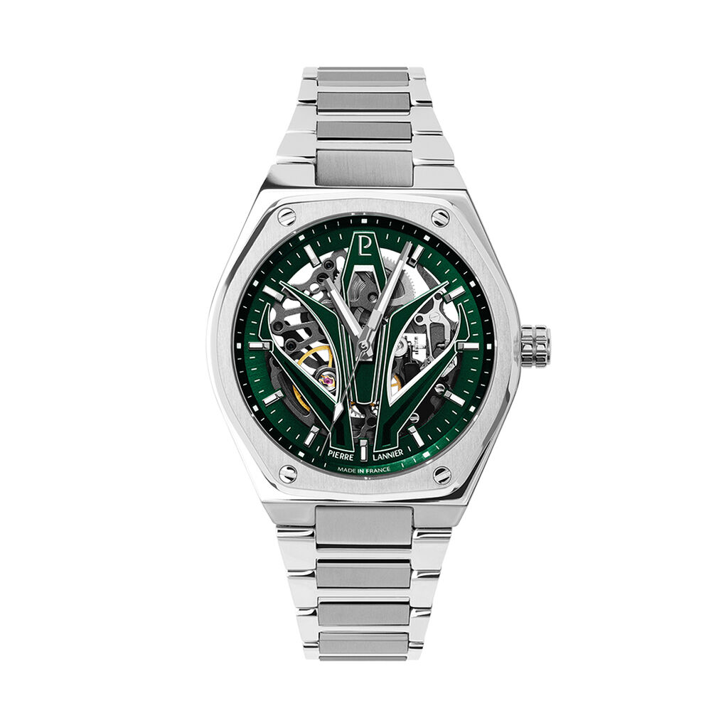 Montre Pierre Lannier Lannier Ardent Vert - Montres Homme | Histoire d&rsquo;Or