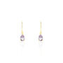 Boucles D'oreilles Pendantes Kalyne Or Jaune Amethyste
