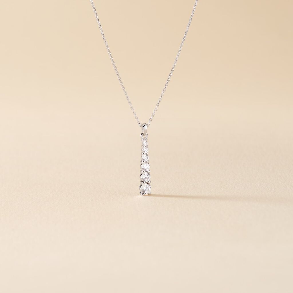 Collier Georas Or Blanc Oxyde - Colliers Femme | Histoire d’Or