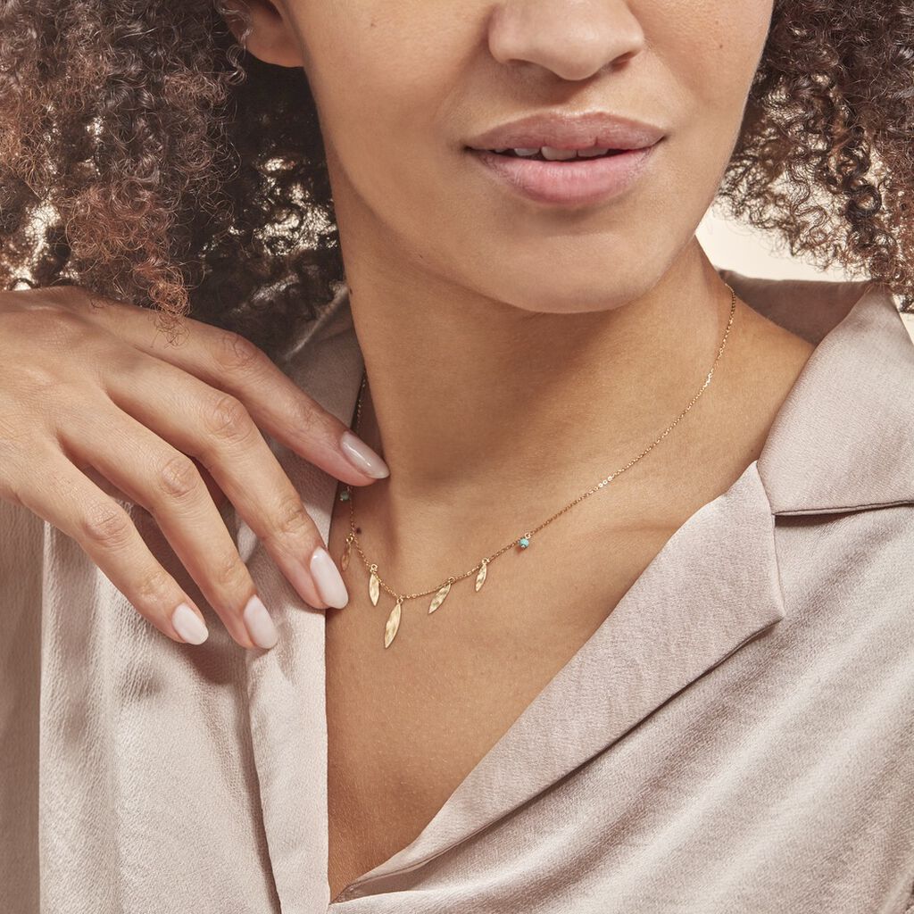 Collier Or Jaune Jehannet Turquoise - Colliers Femme | Histoire d’Or