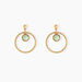 Boucles D'oreilles Pendantes Amalthea Plaqué Or Doré Aventurine Vert - Boucles d'oreilles fantaisie Femme | Histoire d’Or