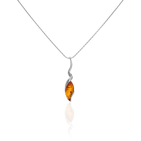 Collier Argent Blanc Milliana Ambre - Colliers fantaisie Femme | Histoire d’Or