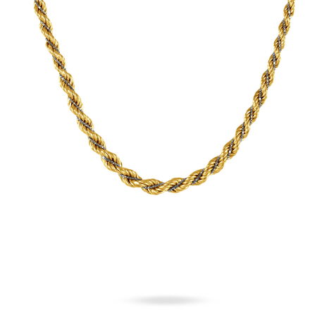Collier Jerryenne Danilo Maille Corde Et Venitienne Or Bicolore - Chaines Femme | Histoire d’Or