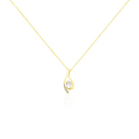 Collier Or Jaune Sagesse Oxydes De Zirconium - Colliers Femme | Histoire d&rsquo;Or