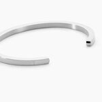 Jonc Jourdan Teno Acier Argent&eacute; - Bracelets joncs Homme | Histoire d&rsquo;Or