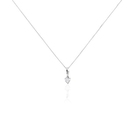 Collier Or Blanc Alethea Diamants Synthétiques - Colliers Femme | Histoire d’Or