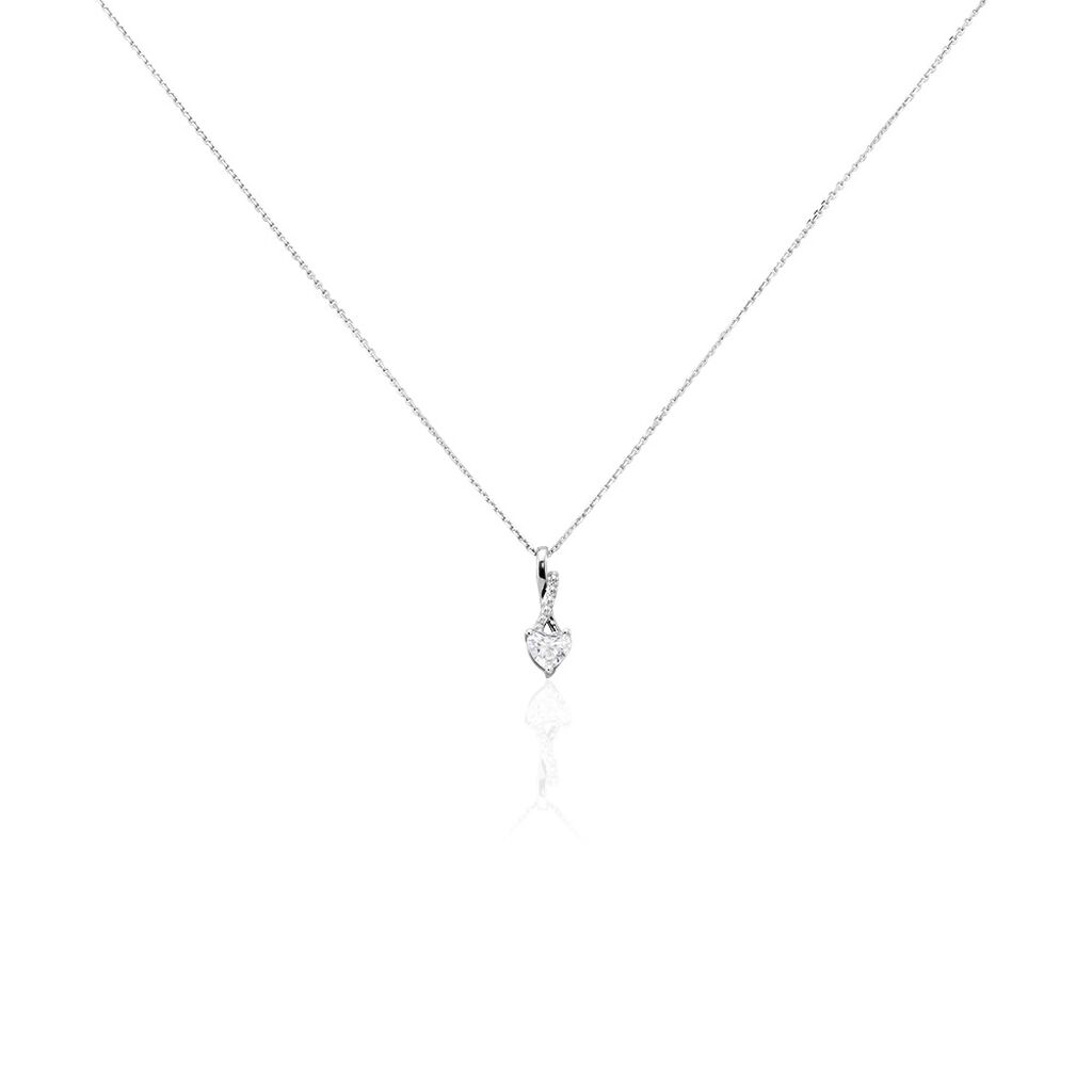 Collier Or Blanc Alethea Diamants Synthétiques