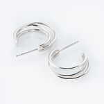 Cr&eacute;oles Argent Blanc Jukka - Boucles d'oreilles cr&eacute;oles Femme | Histoire d&rsquo;Or