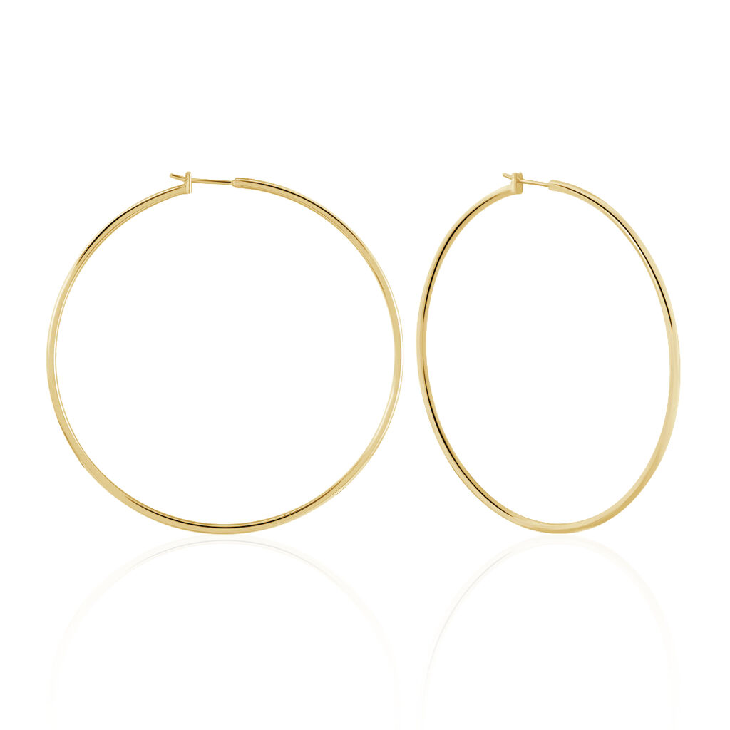 Créoles Ada Lisse Plaqué Or Jaune - Boucles d'oreilles créoles Femme | Histoire d’Or